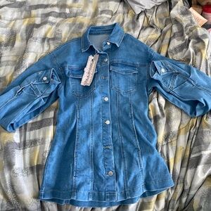 Missguided Women’s Light Blue Denim Jacket Size Small